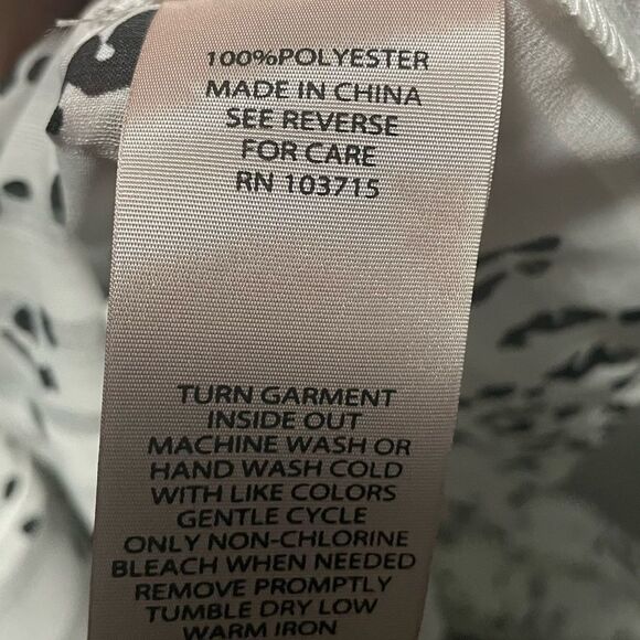 NANETTE Lepore sheer white blouse with black spotted print size M good condition - Picture 4 of 4